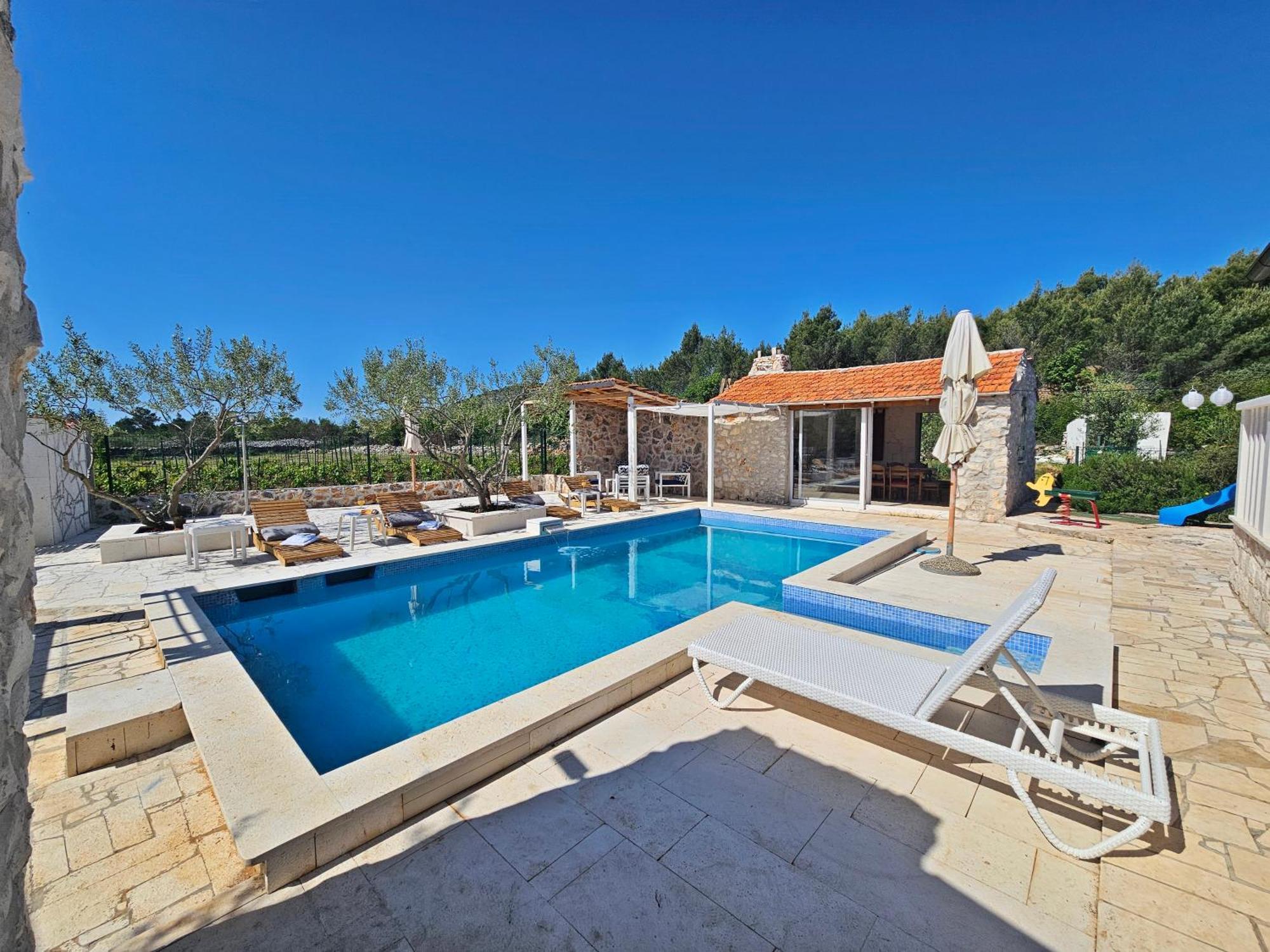 Flamingo - House With Private Pool Villa Gornji Seget Kültér fotó