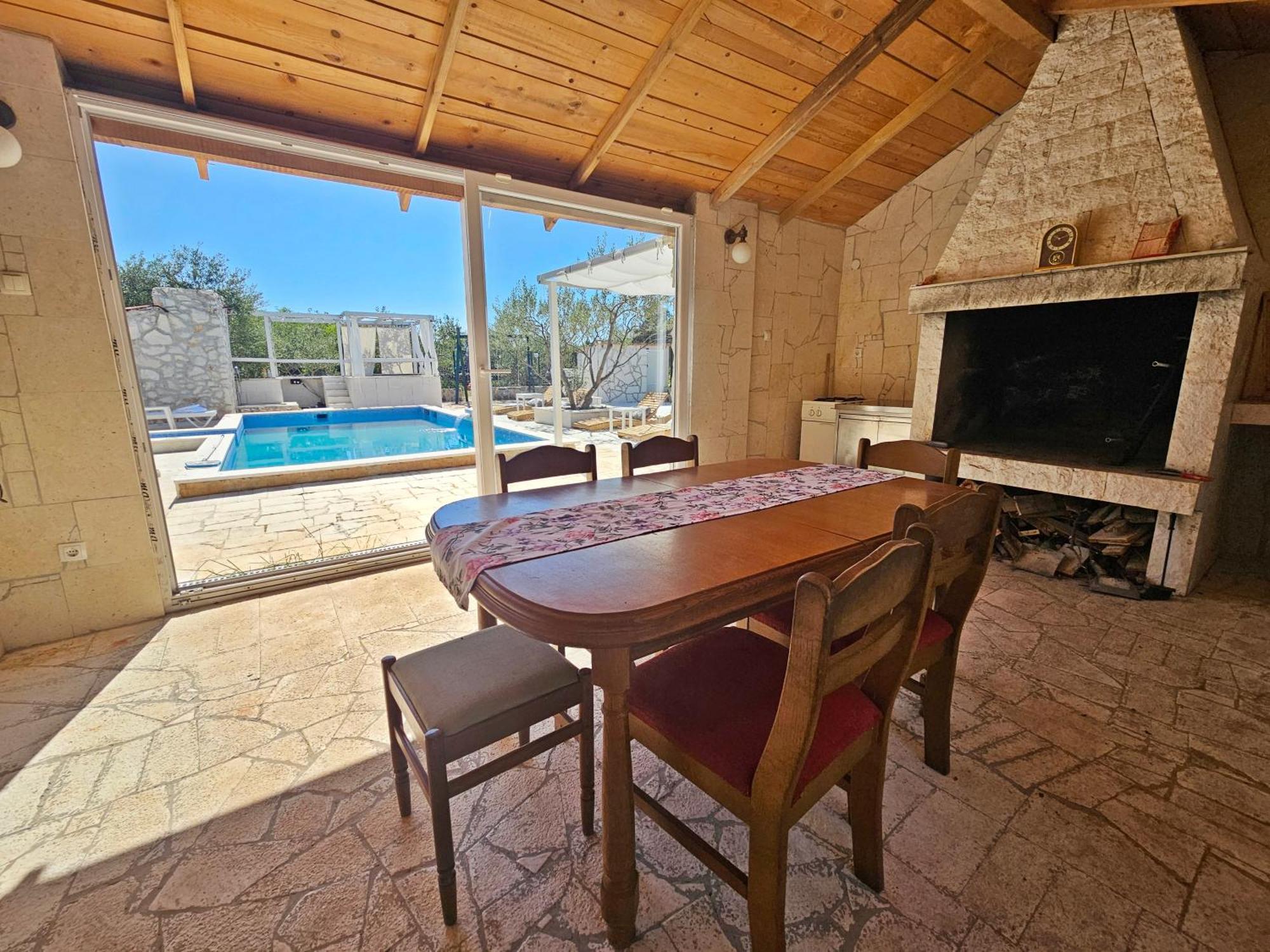 Flamingo - House With Private Pool Villa Gornji Seget Kültér fotó